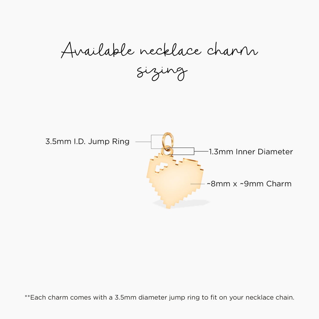 Pixel Heart Pendant Necklace