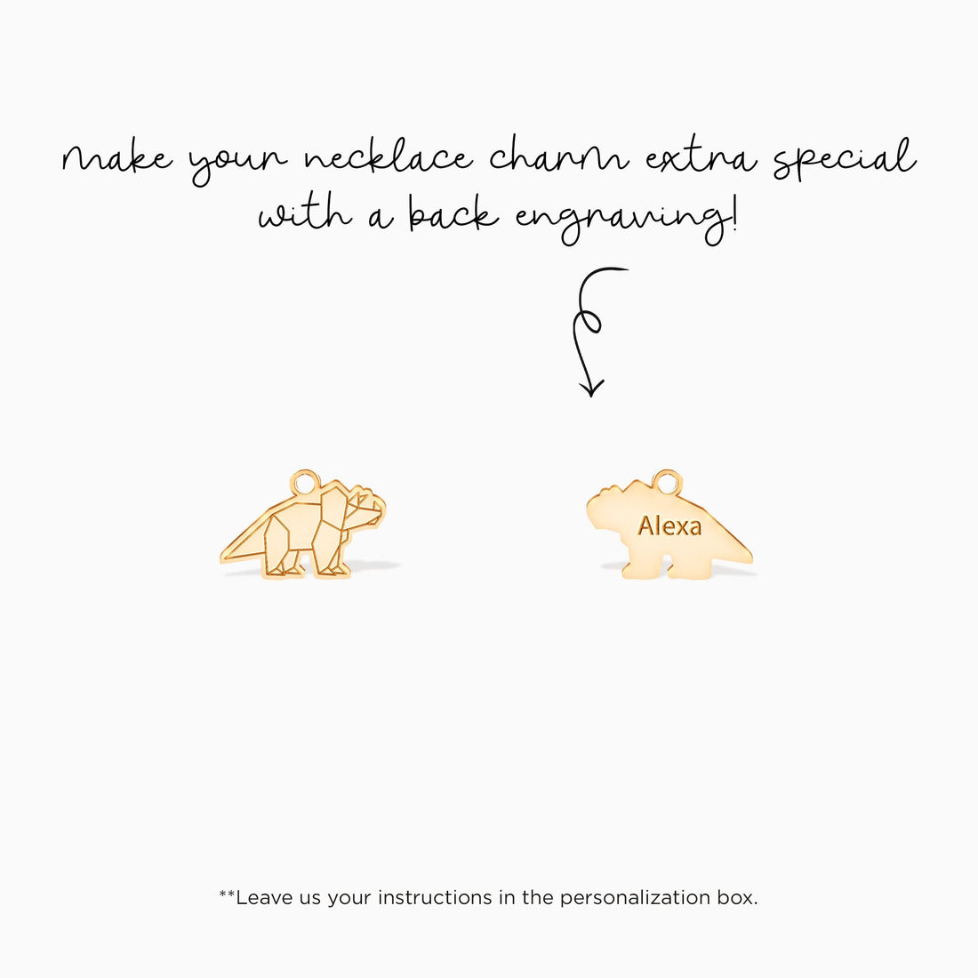 Geometric Triceratops Dinosaur Charm