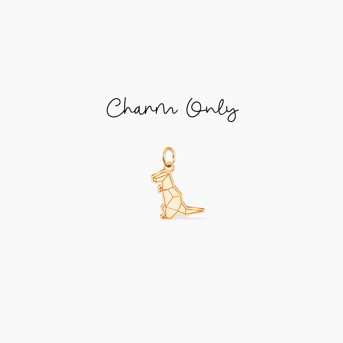 Geometric T-Rex Dinosaur Charm