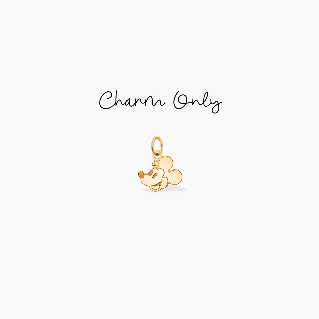 Minnie Mouse Charm Huggie Hoops