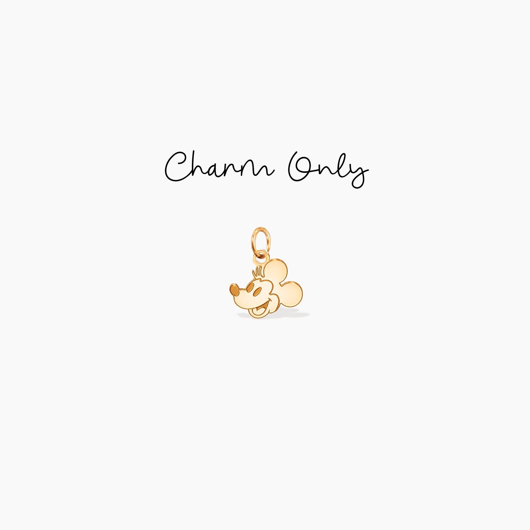 Minnie Mouse Charm Huggie Hoops
