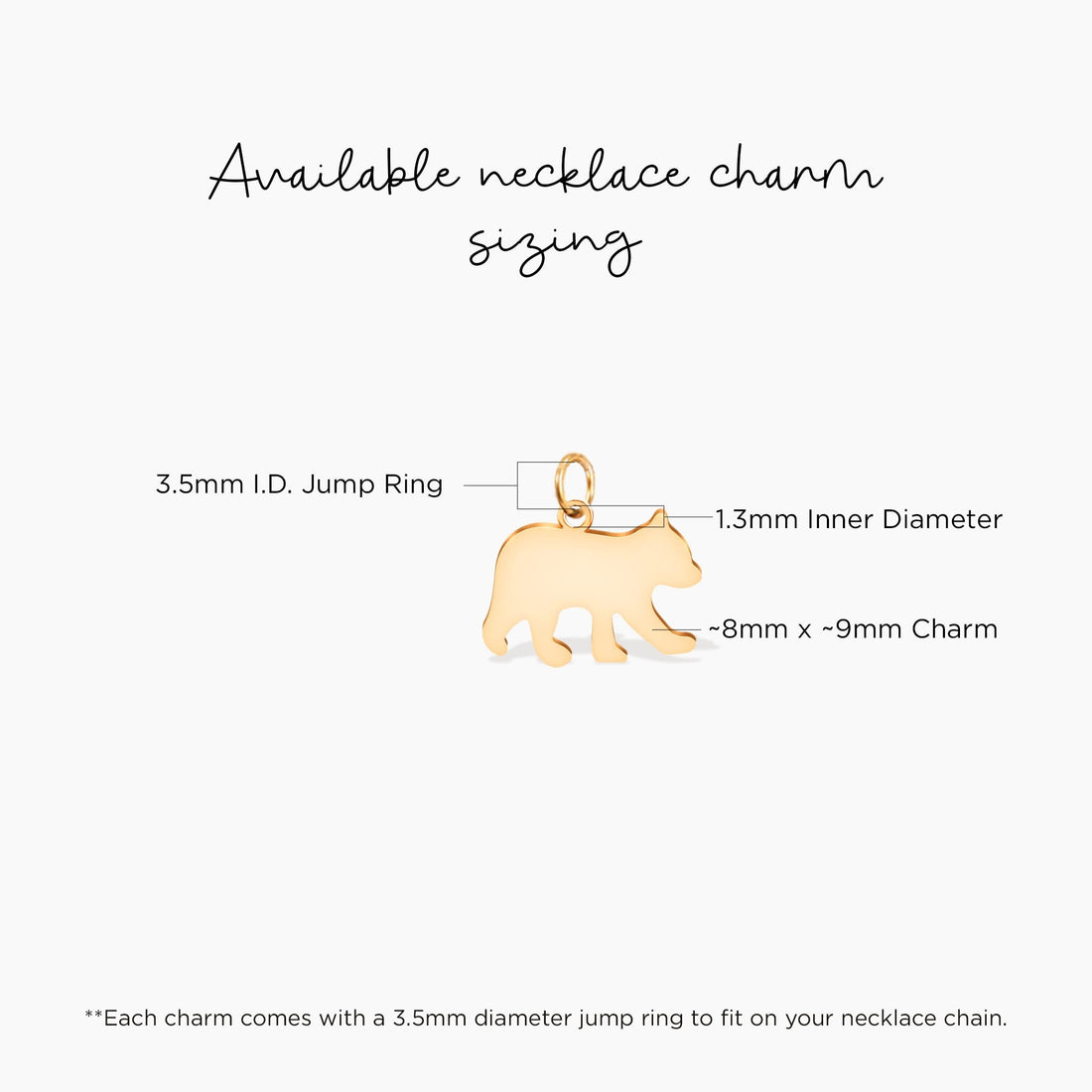 Baby Bear Silhouette Charm
