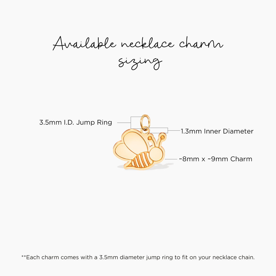 Tiny Bee Charm Pendant
