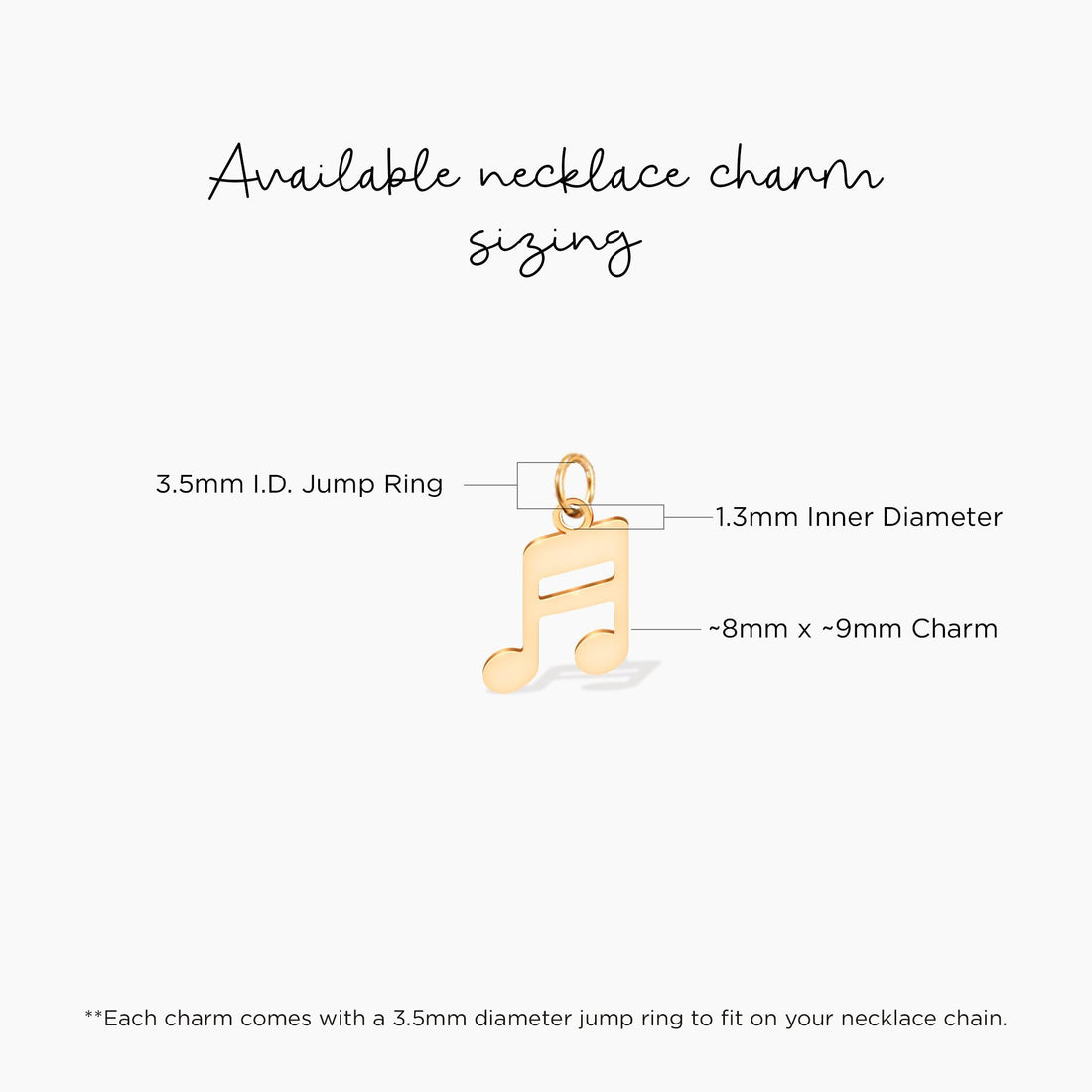 Music Note Pendant Charm