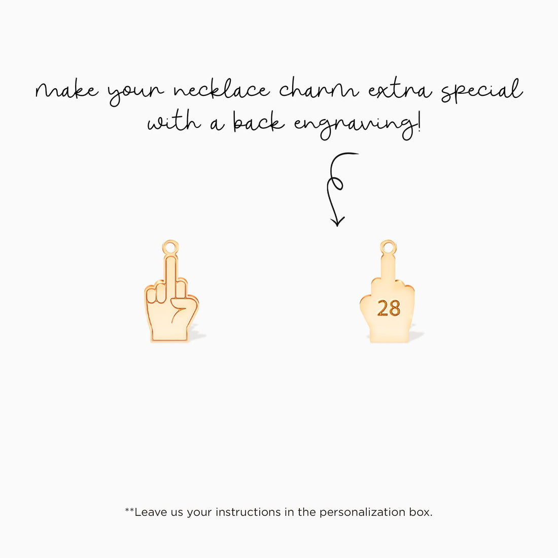Middle Finger Pendant Necklace