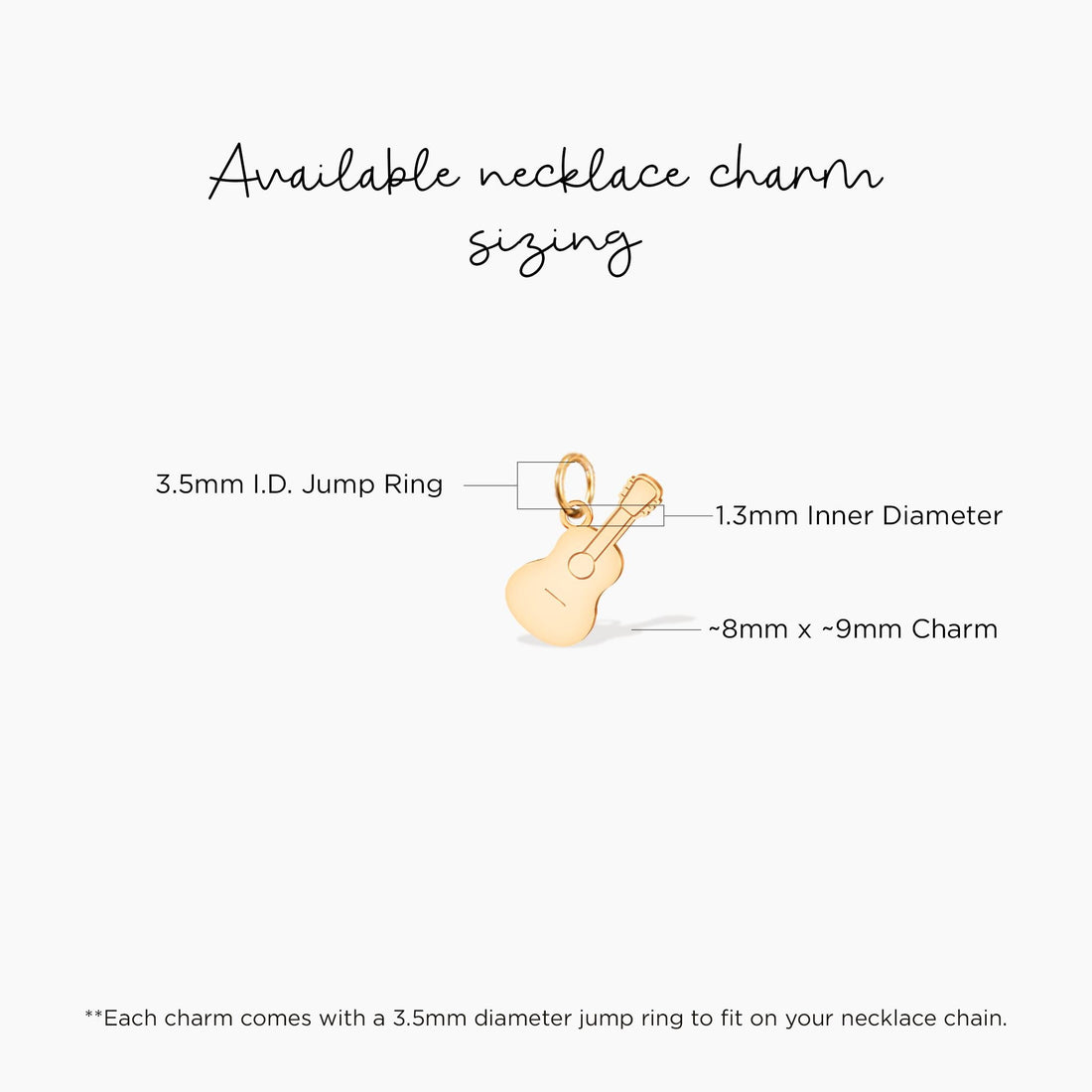Acoustic Guitar Charm Pendant