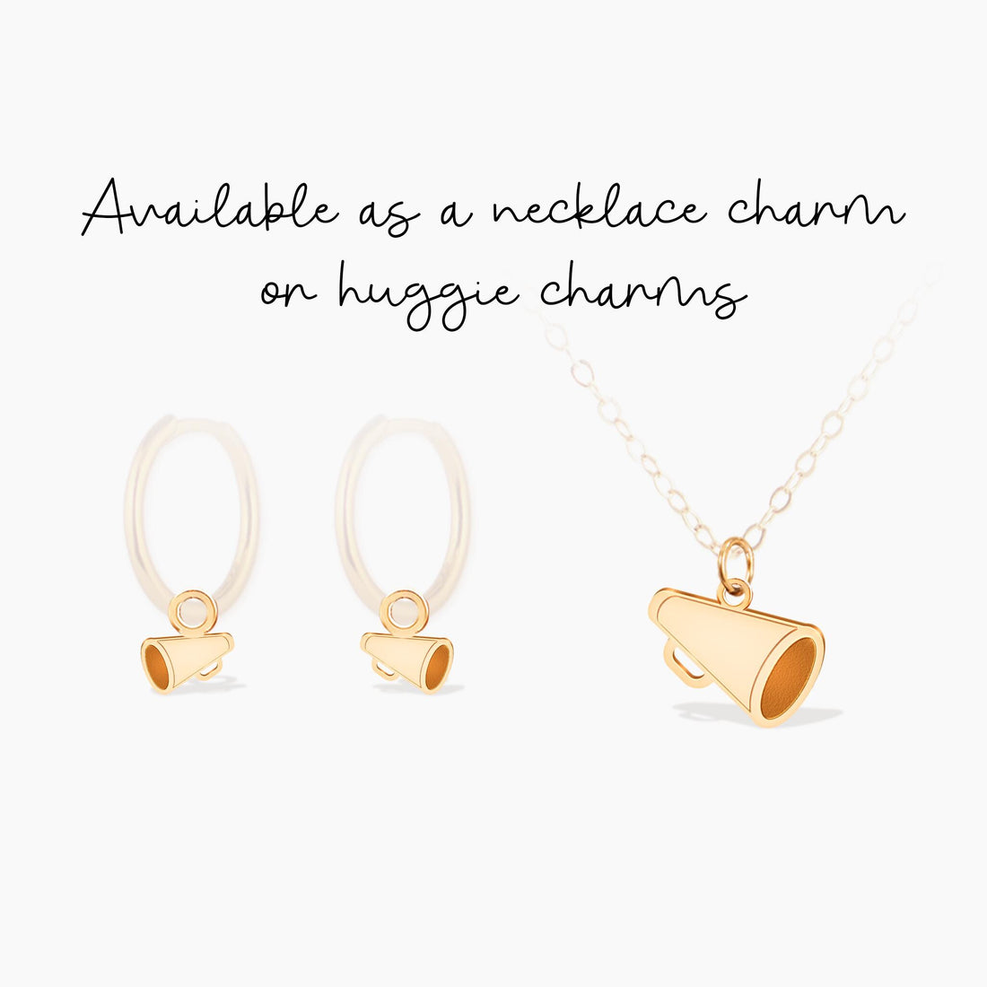 Gold Megaphone Charm