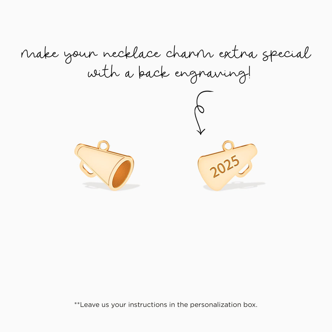 Gold Megaphone Charm