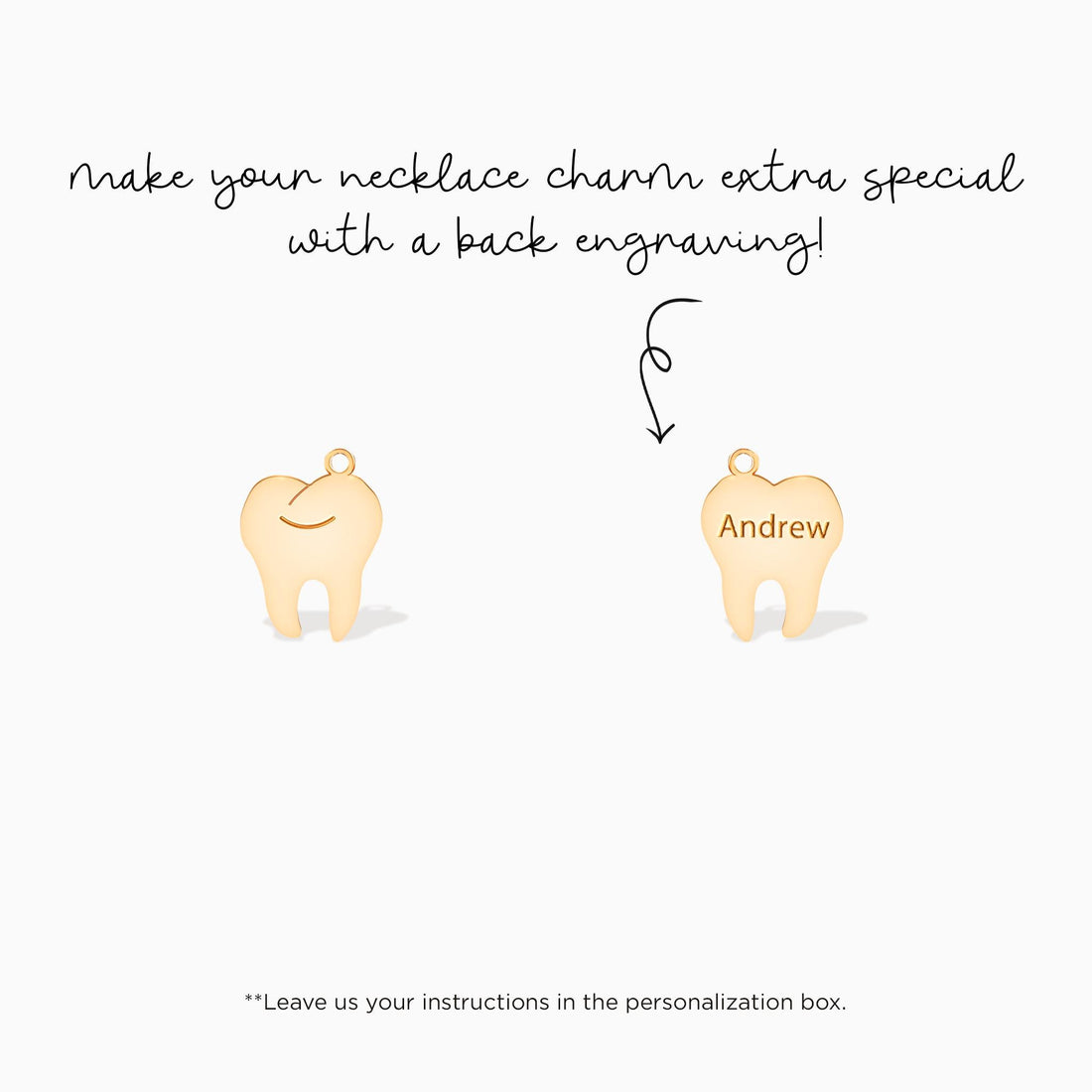Tooth Charm Stud Earrings