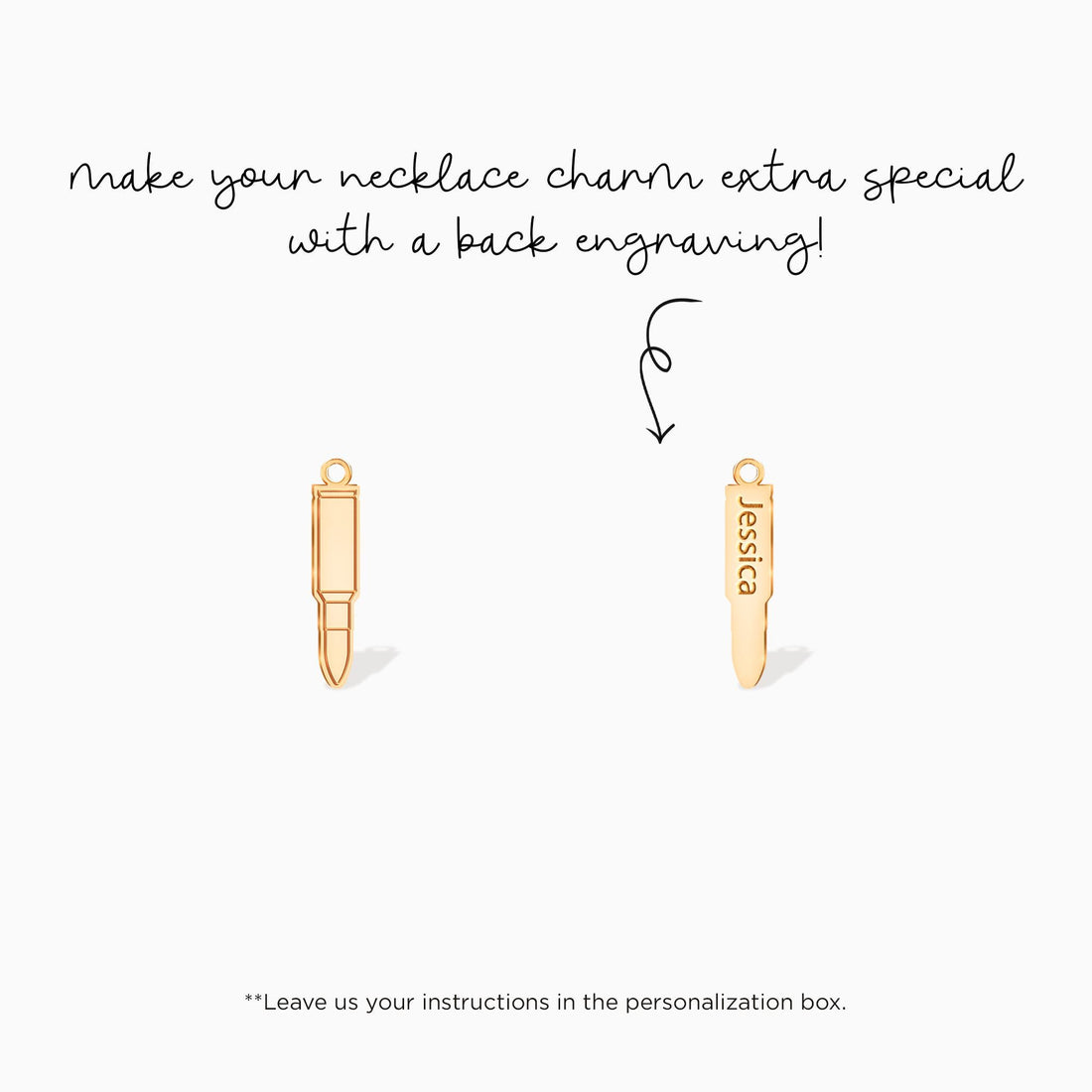 Gold Bullet Cartridge Charm
