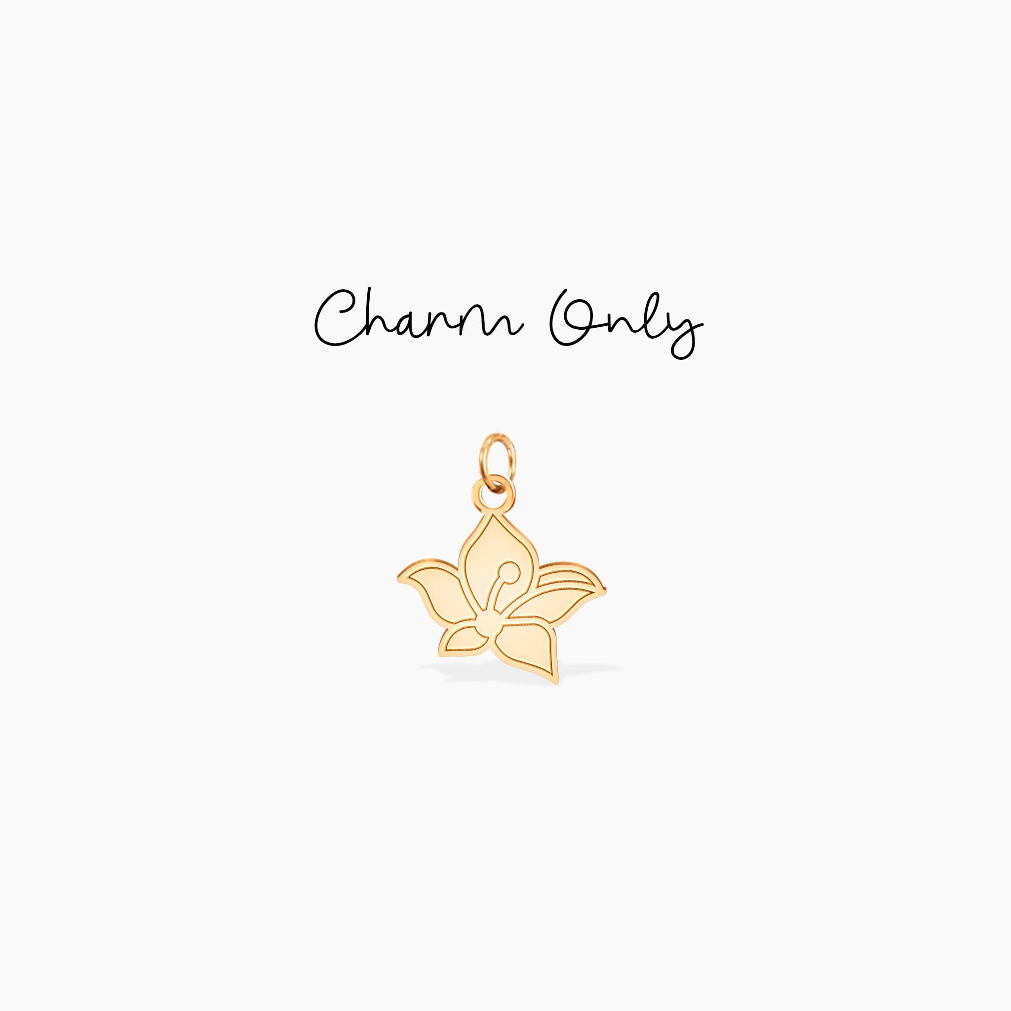 Orchid Charm Necklace