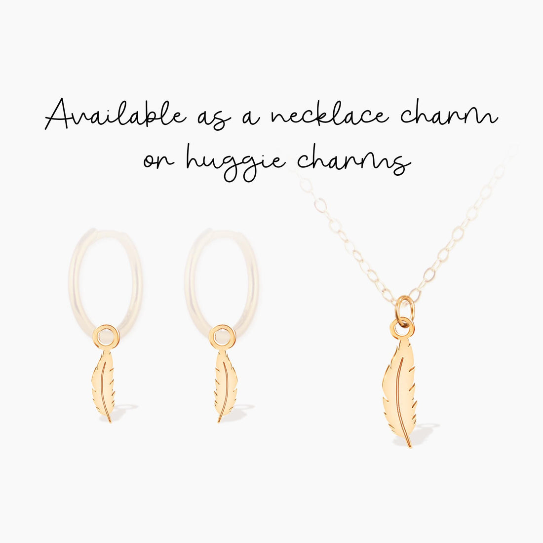 Gold Feather Charm
