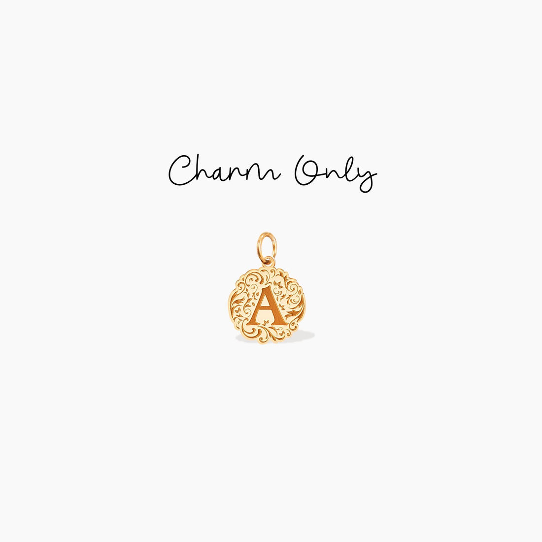 Decorative Letter Disc Charm