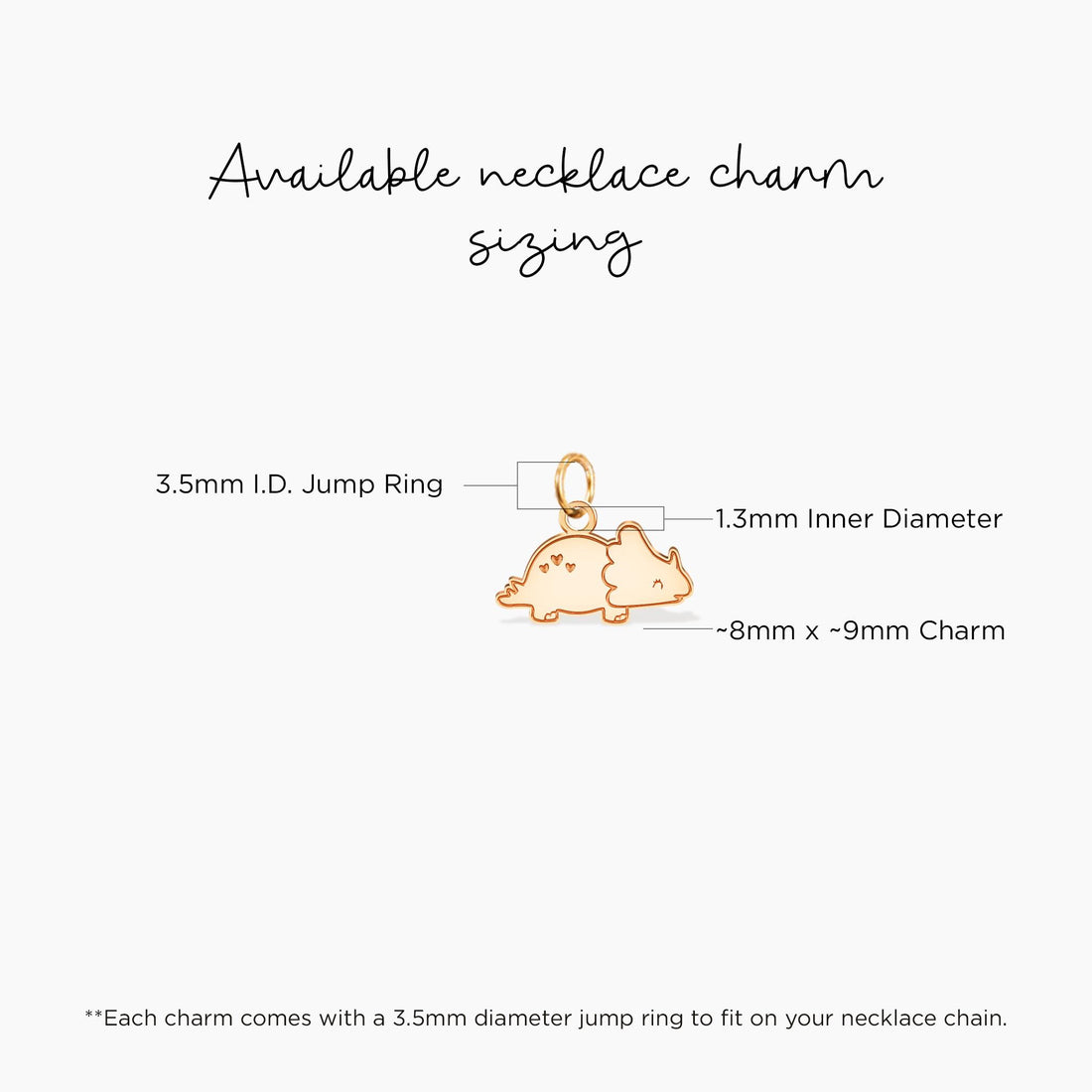 Happy Triceratops Dinosaur Charm