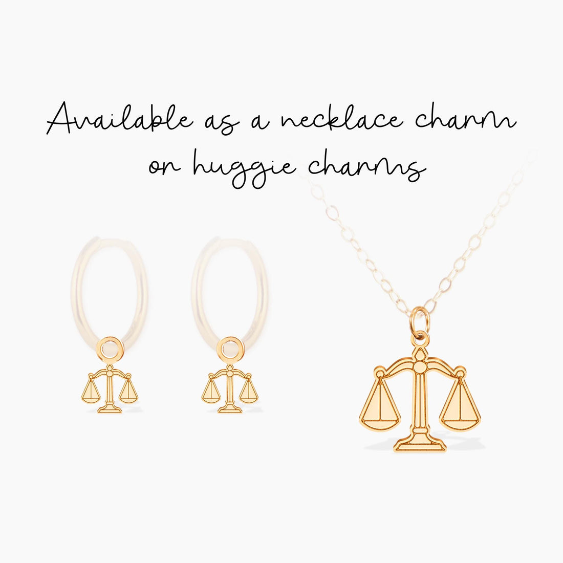 Libra Disc Charm Necklace