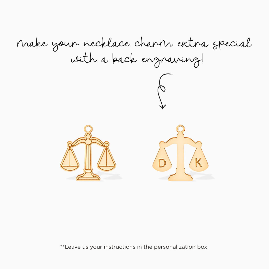 Libra Disc Charm Necklace