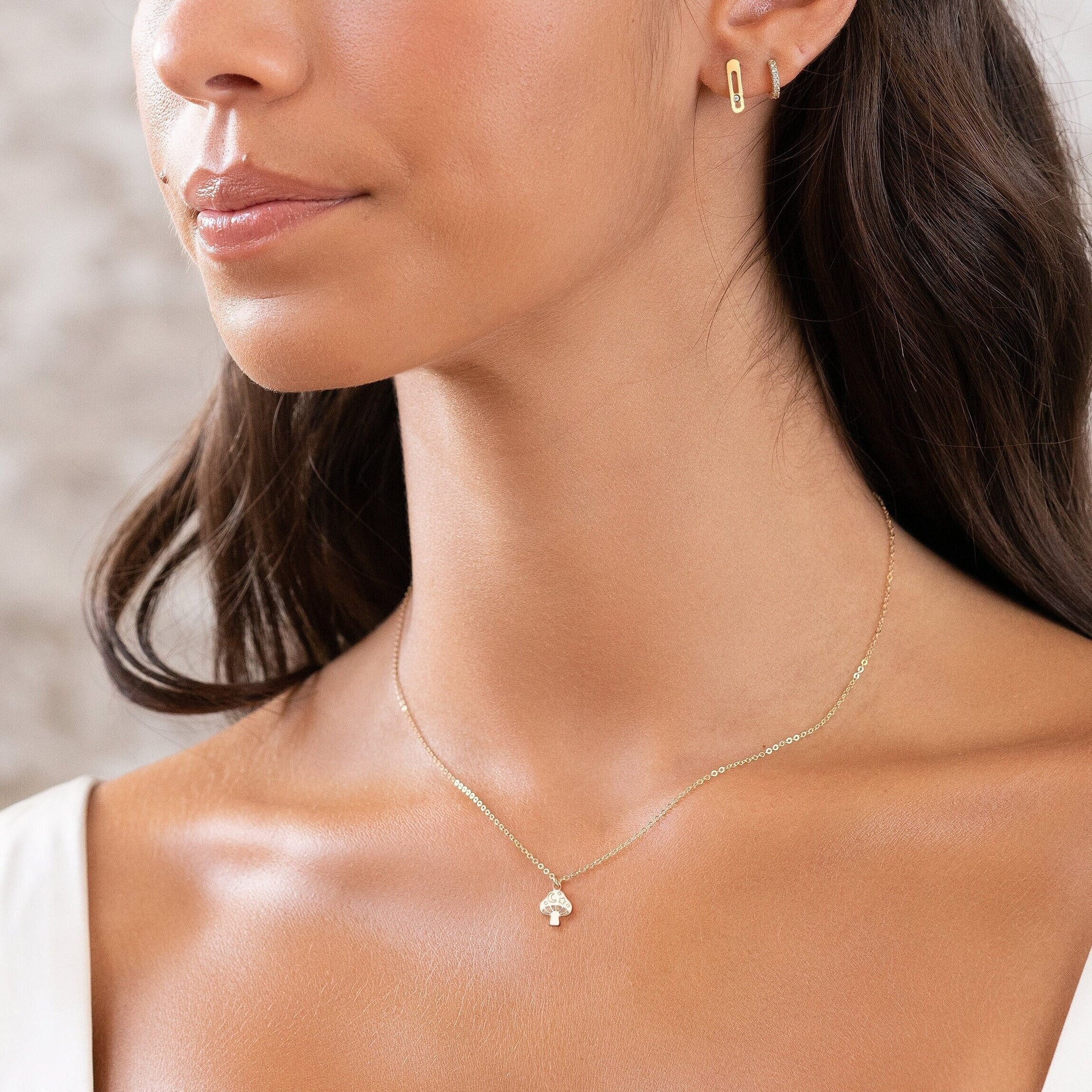 Mushroom Pendant Necklace