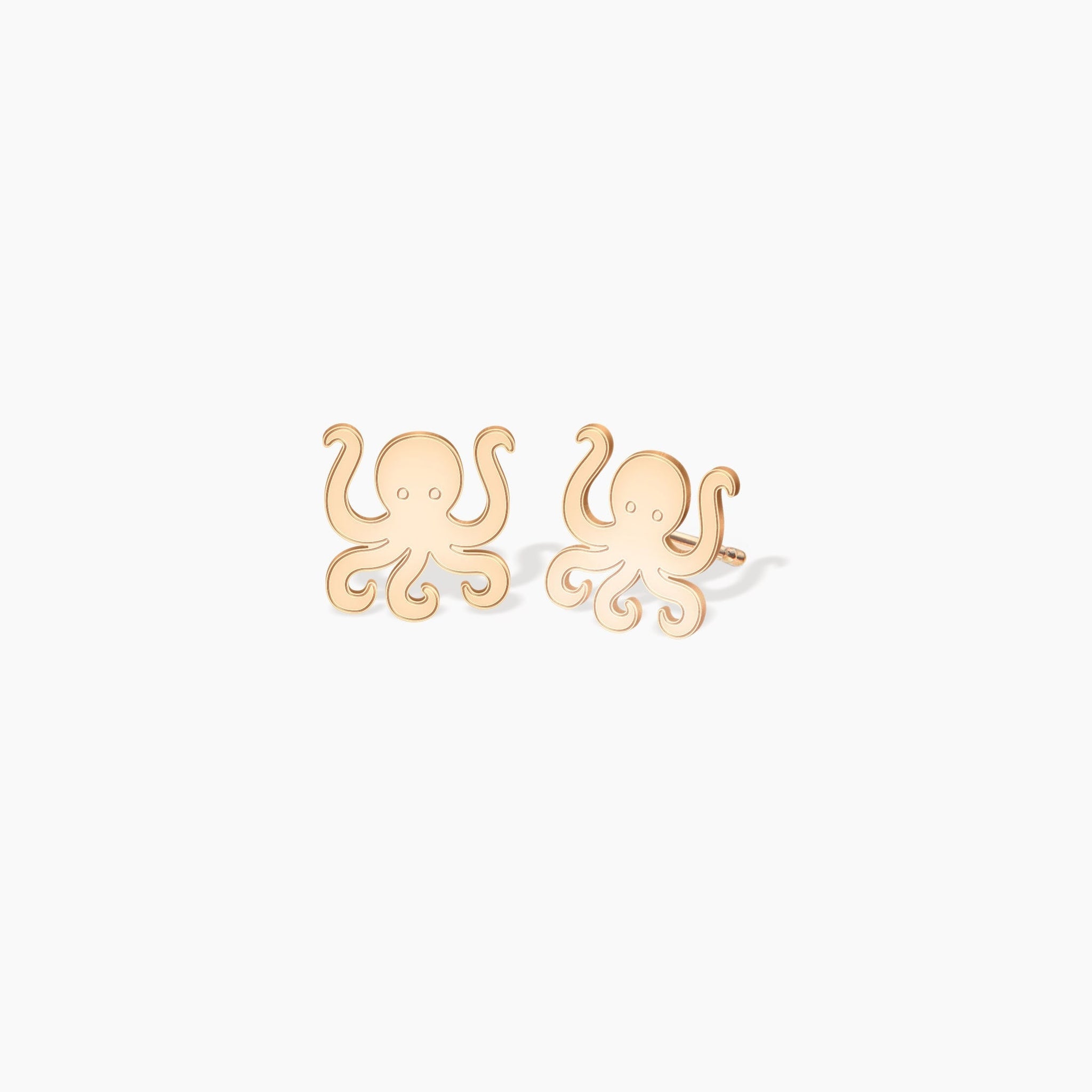 Octopus Charm Stud Earrings