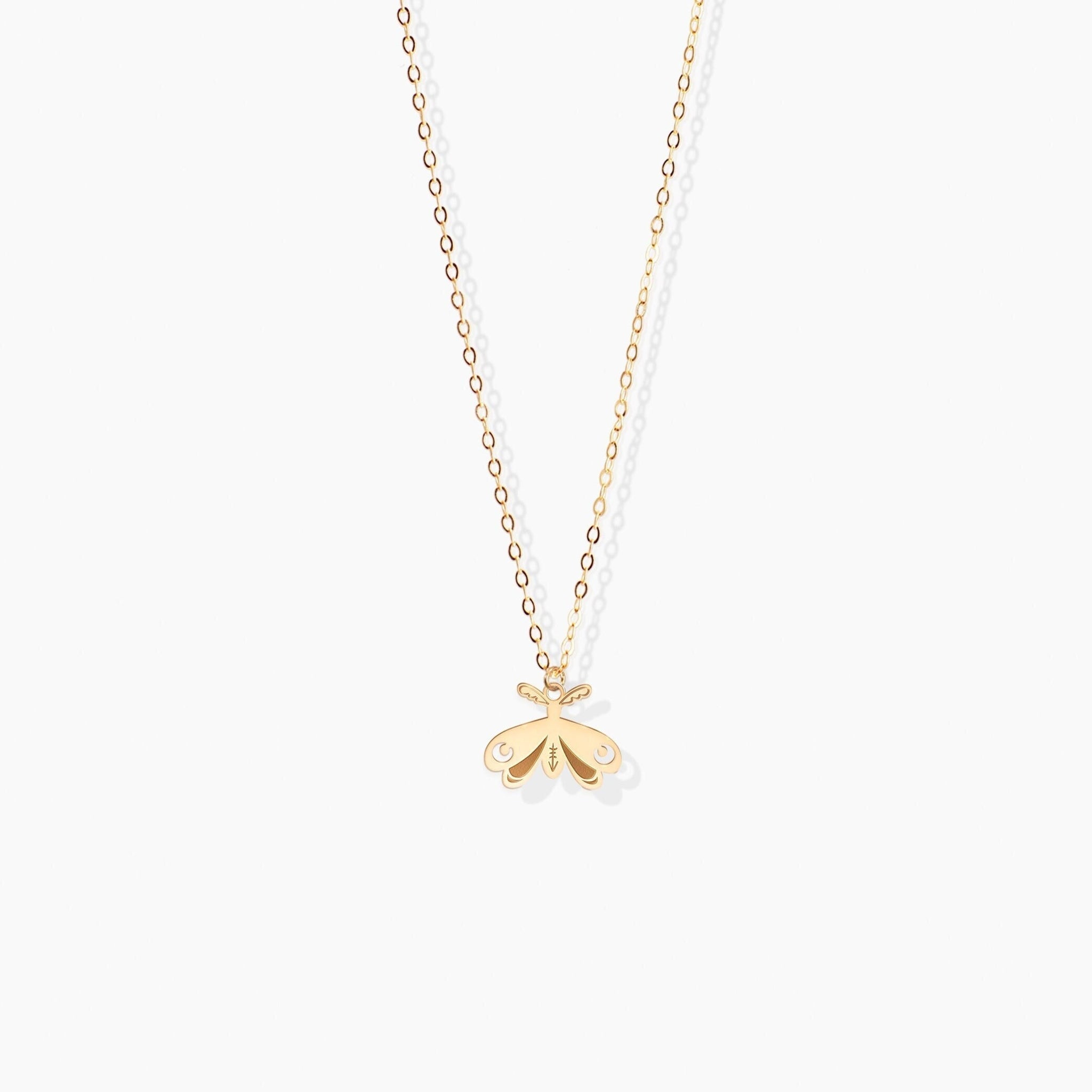 Moth Pendant Necklace