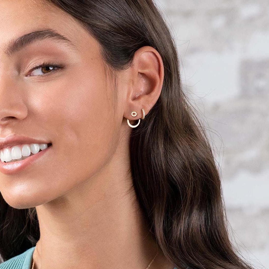 Open Circle Drop Earrings