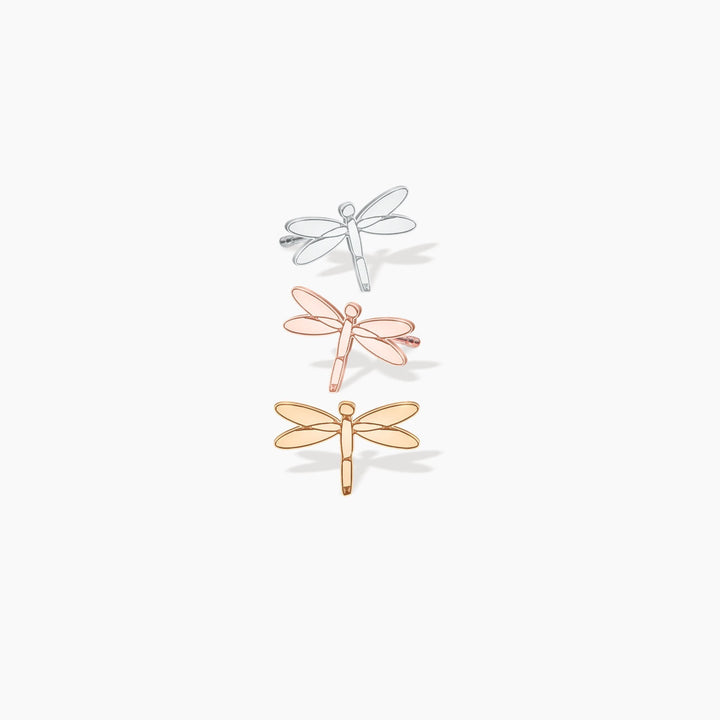 Dragonfly Charm Stud Earrings