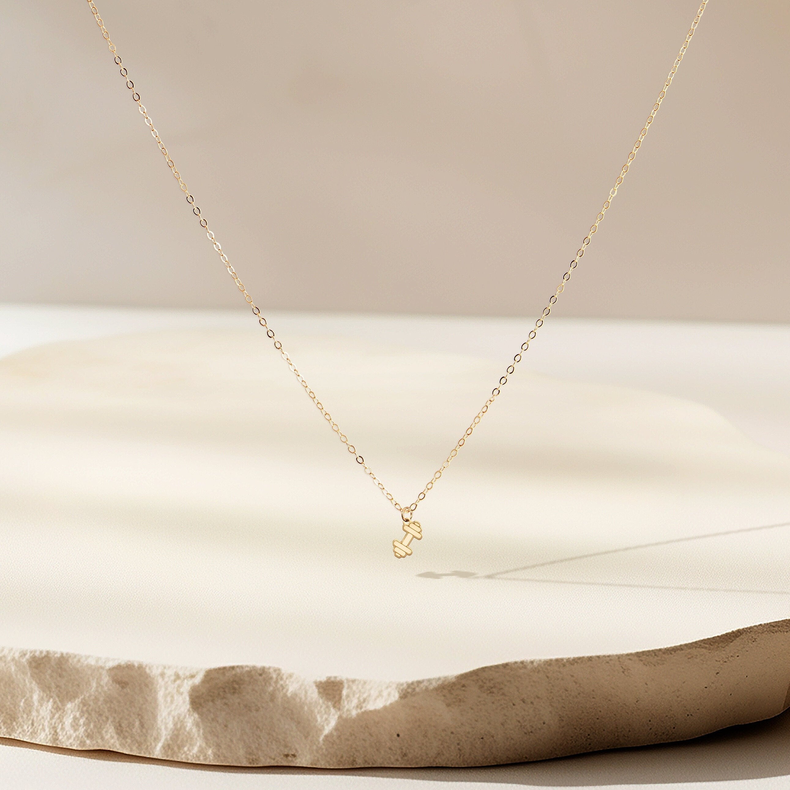 Dumbbell Pendant Necklace
