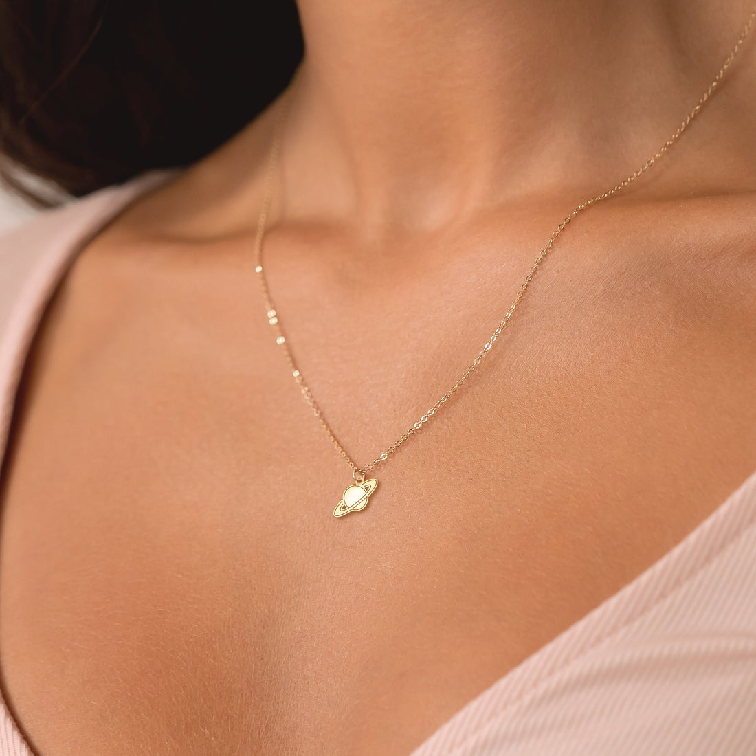 Saturn Pendant Necklace