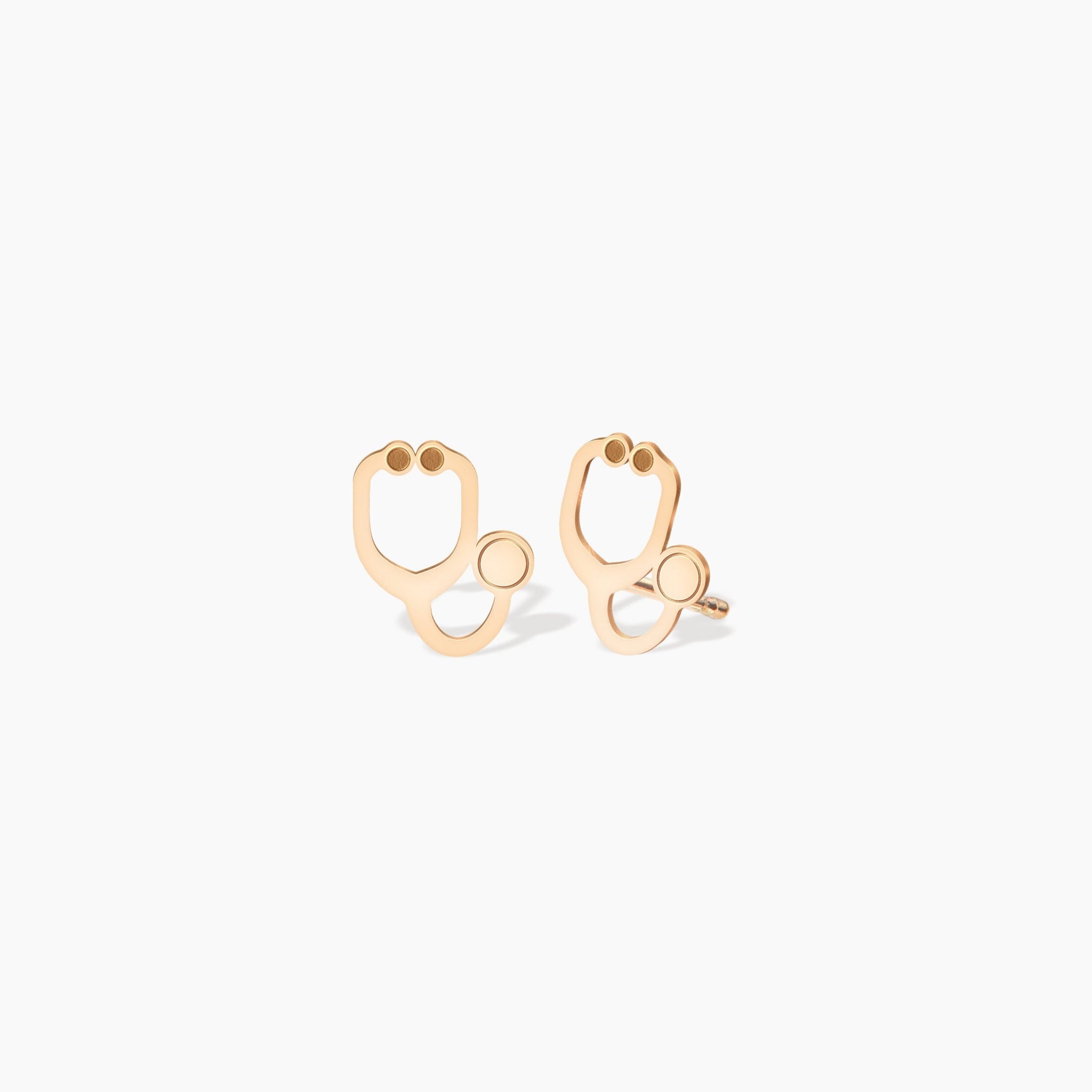 Stethoscope Charm Stud Earrings
