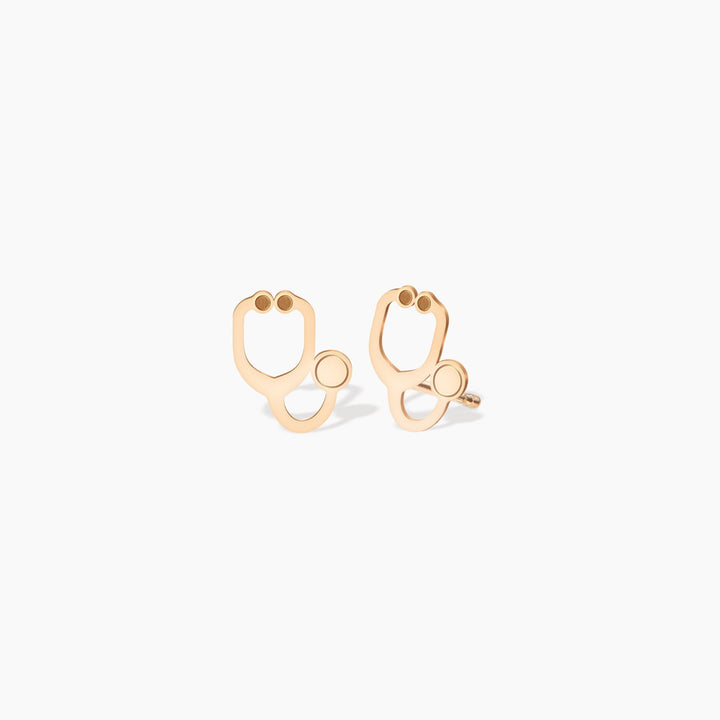 Stethoscope Charm Stud Earrings