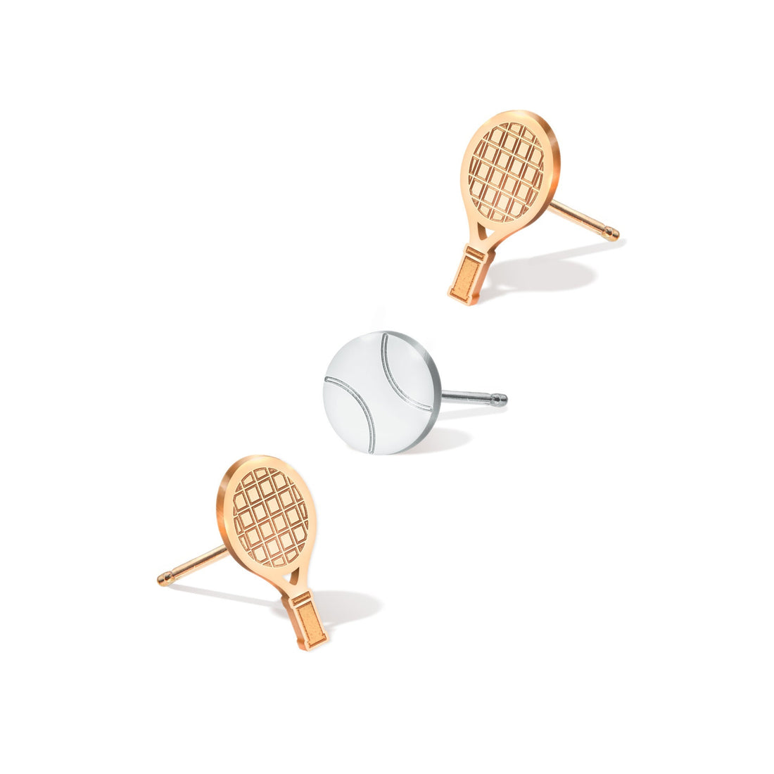 Tennis Ball Racquet Charm Earrings