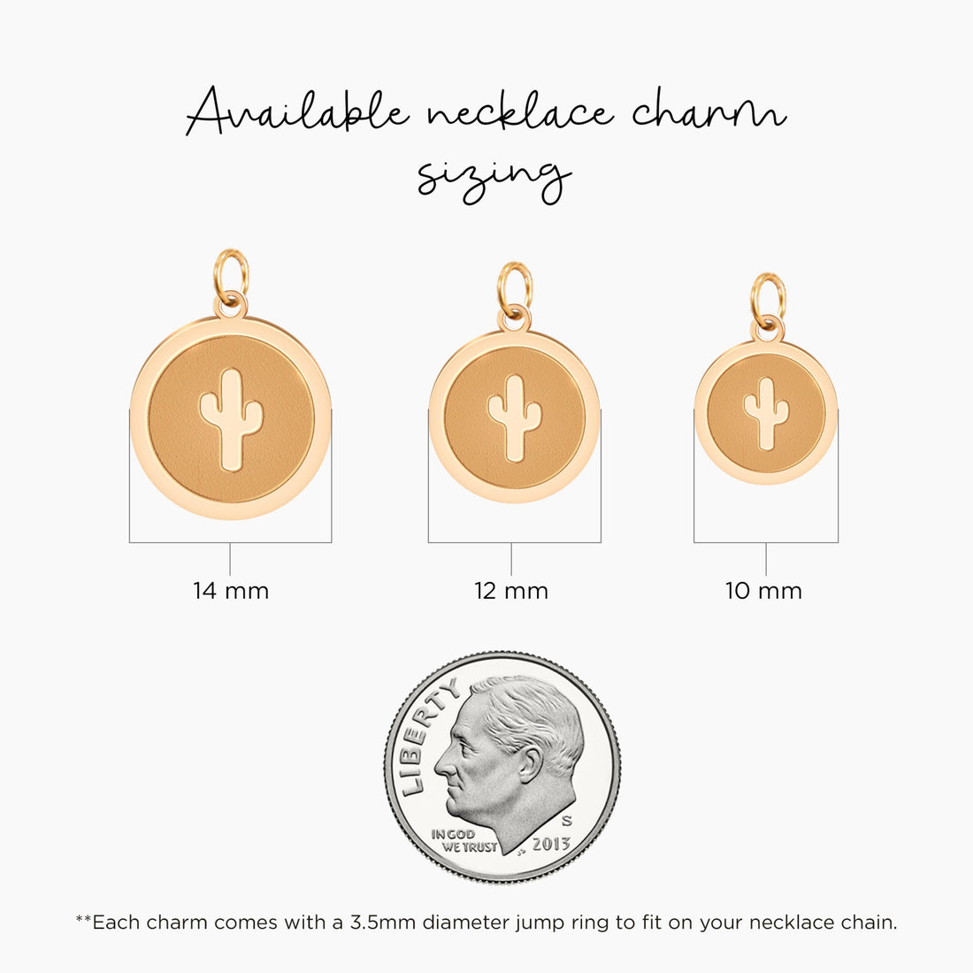 Cactus Cutout Disc Charm