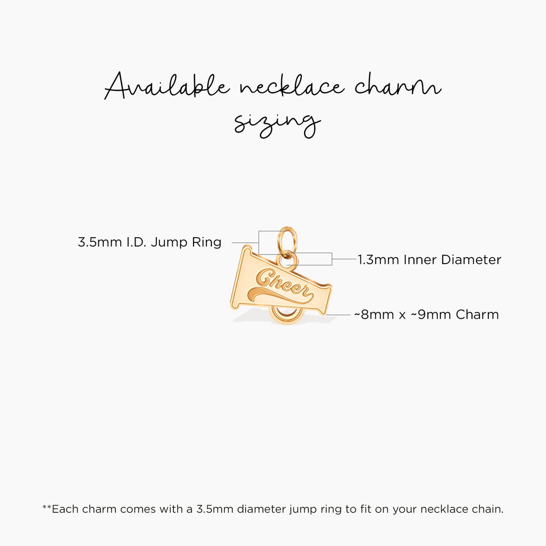 Cheer Megaphone Charm Pendant