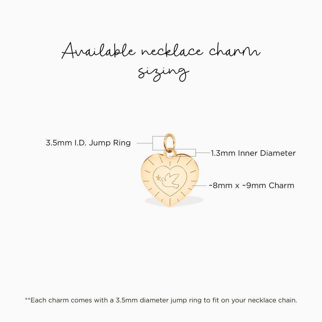 Dove Heart Charm
