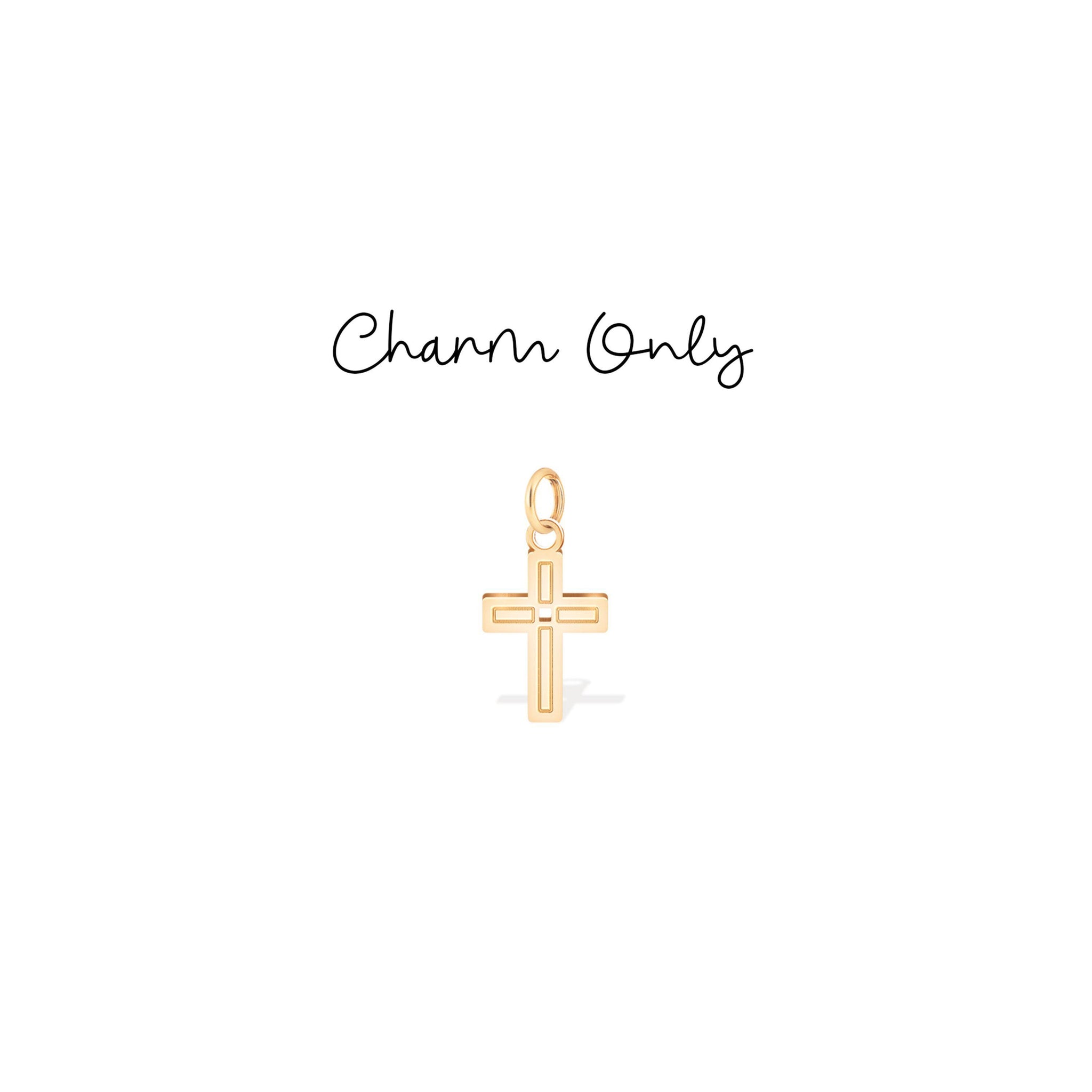 Horizontal Cross Charm Necklace