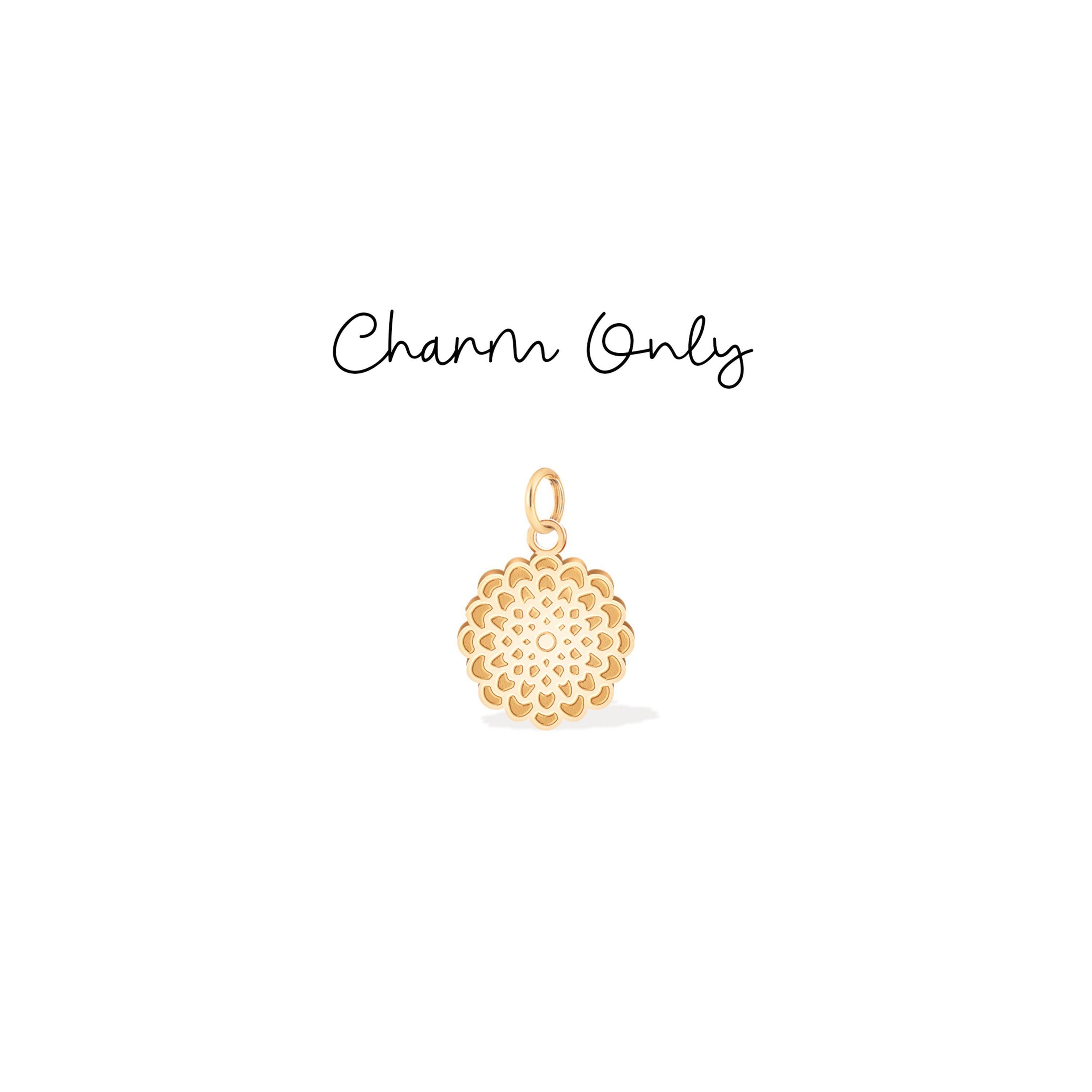 Floral Rosette Charm Pendant