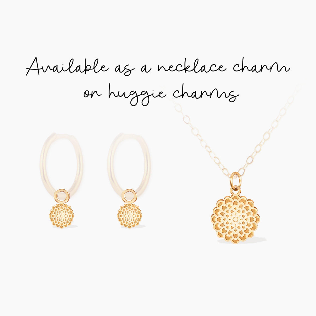 Floral Rosette Charm Pendant