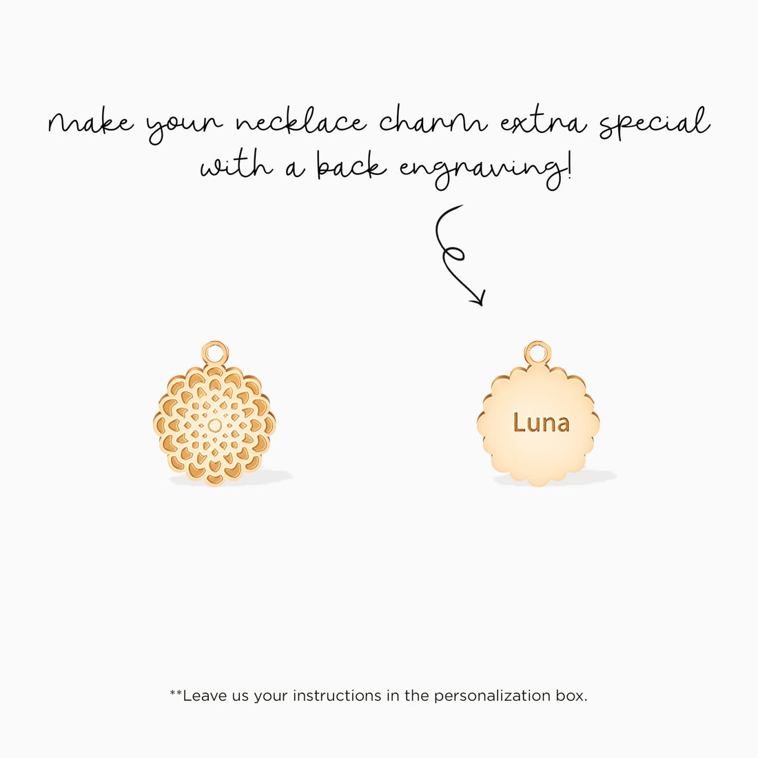 Floral Rosette Charm Pendant