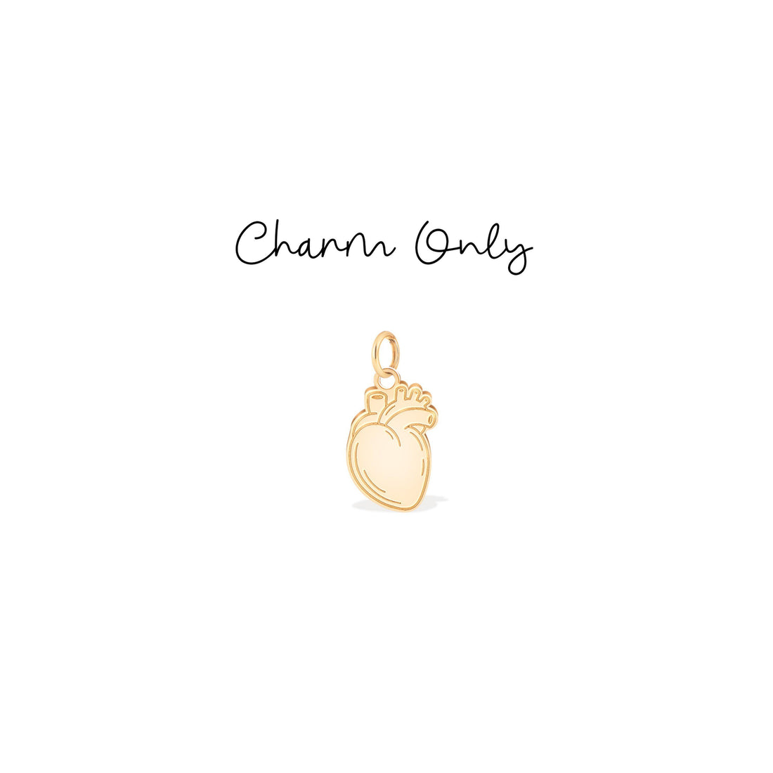 Anatomical Heart Charm Pendant