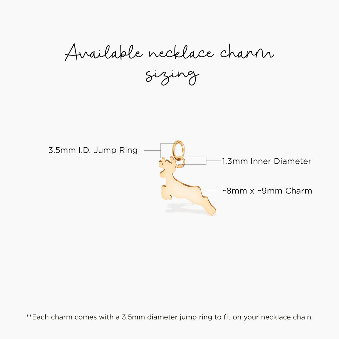 Leaping Reindeer Pendant Necklace
