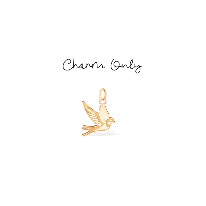 Flying Swallow Charm Stud Earrings