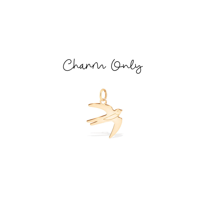 Flying Swallow Charm Stud Earrings