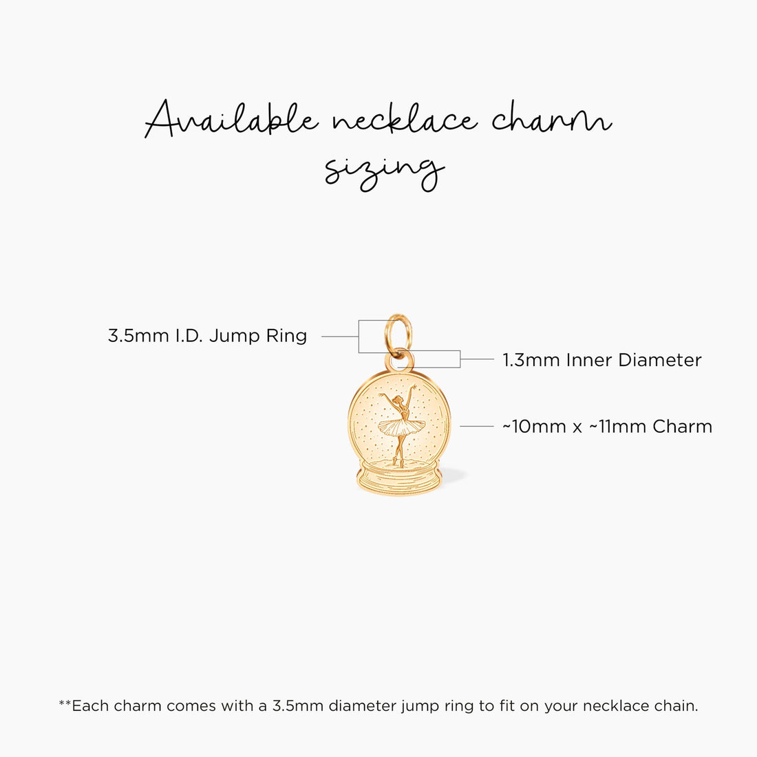Ballerina Snow Globe Charm