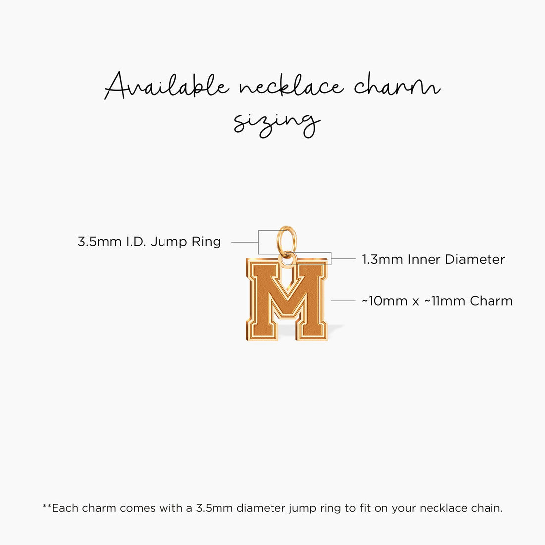 Sporty Jersey Letter Number Charm Pendant