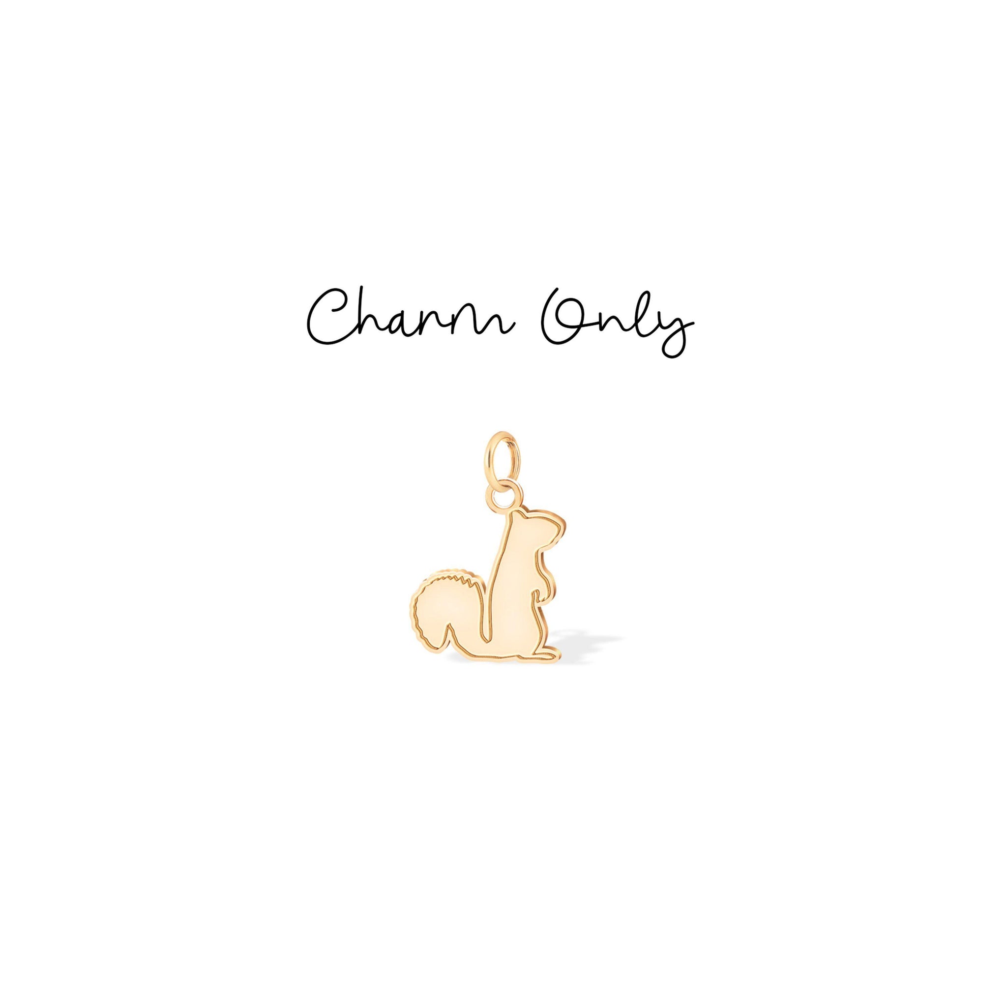 Standing Squirrel Charm Pendant