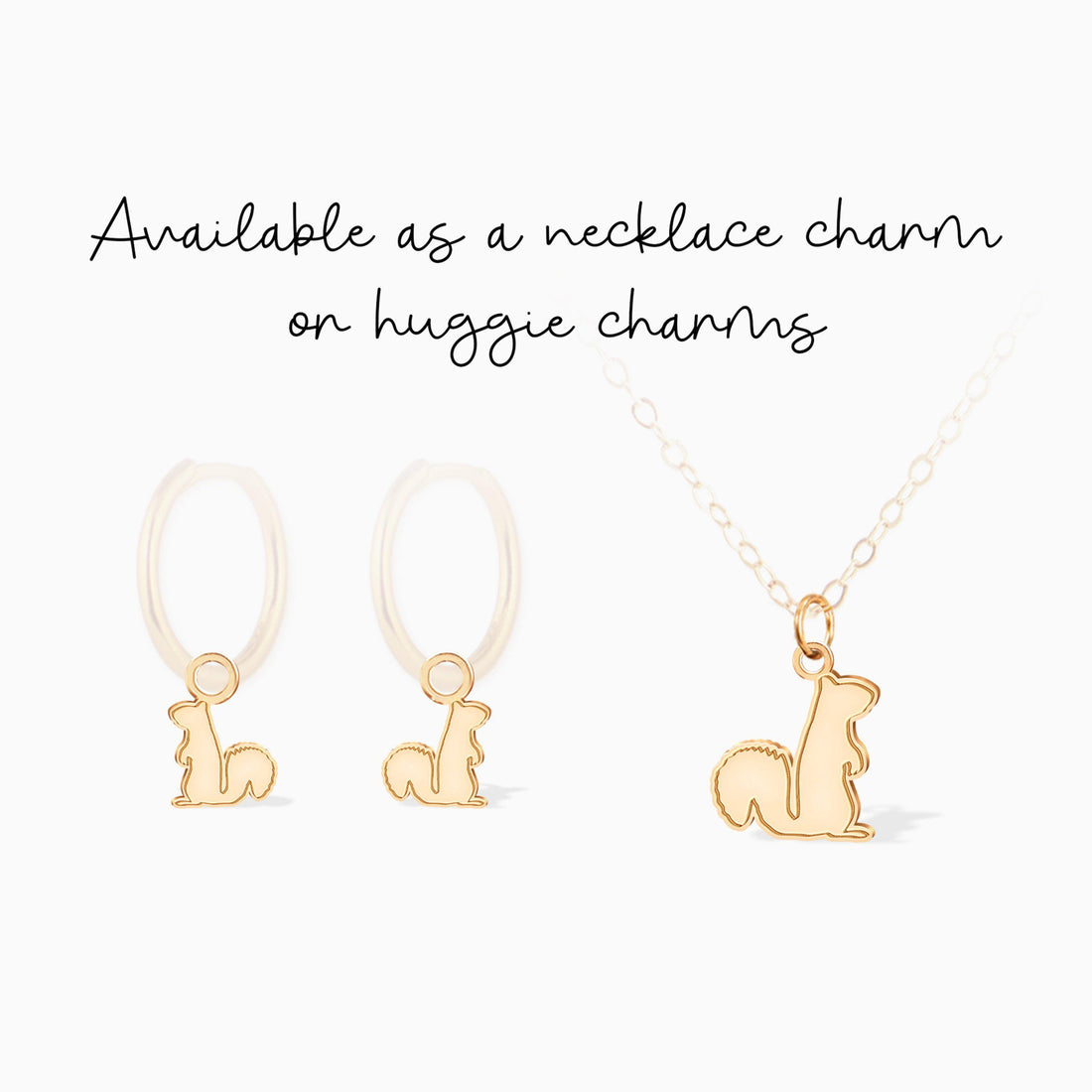 Standing Squirrel Charm Pendant