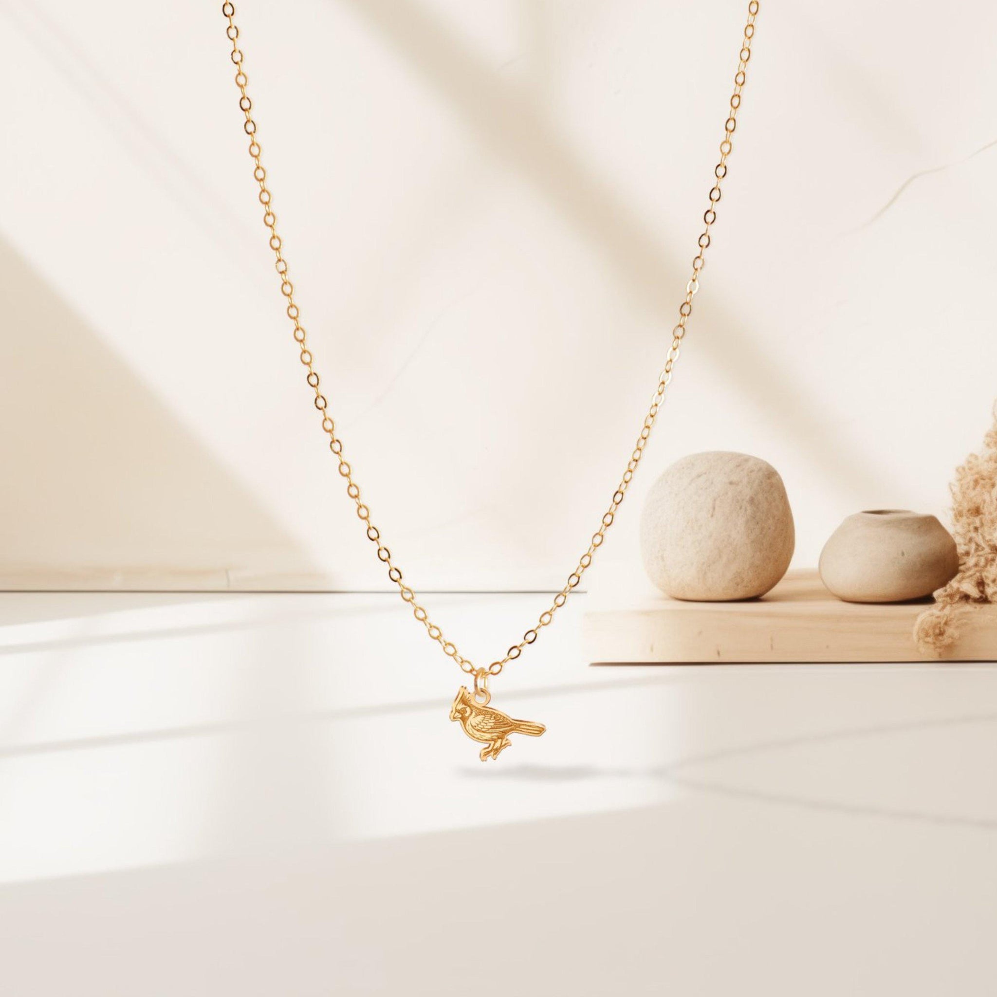 Cardinal Bird Pendant Necklace