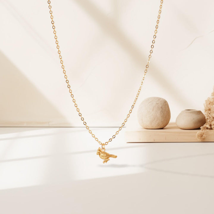 Cardinal Bird Pendant Necklace