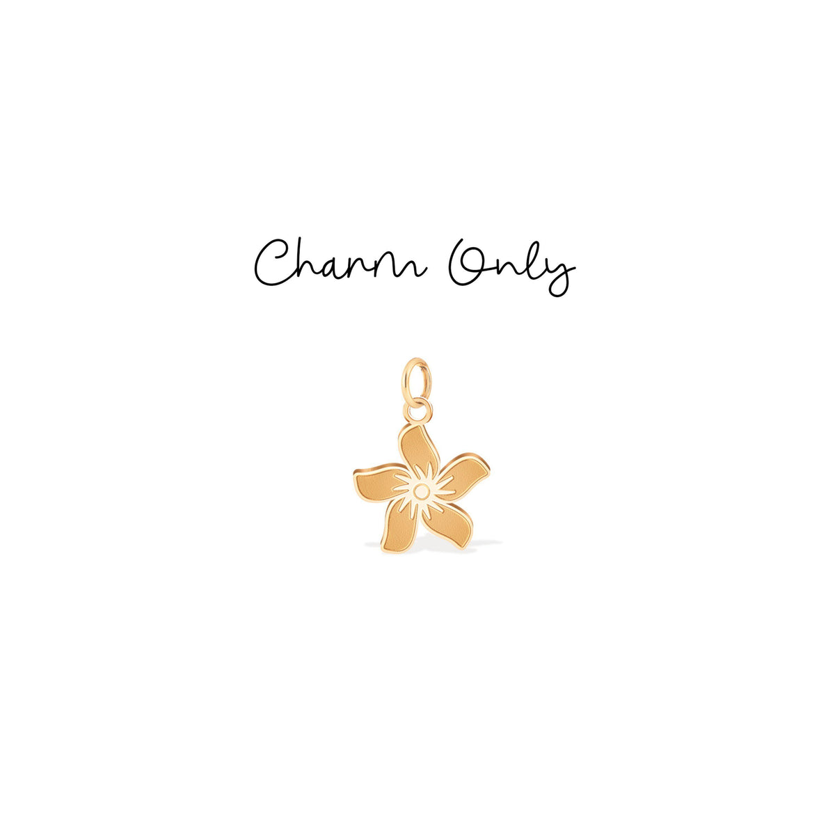 Spiral Flower Charm Pendant