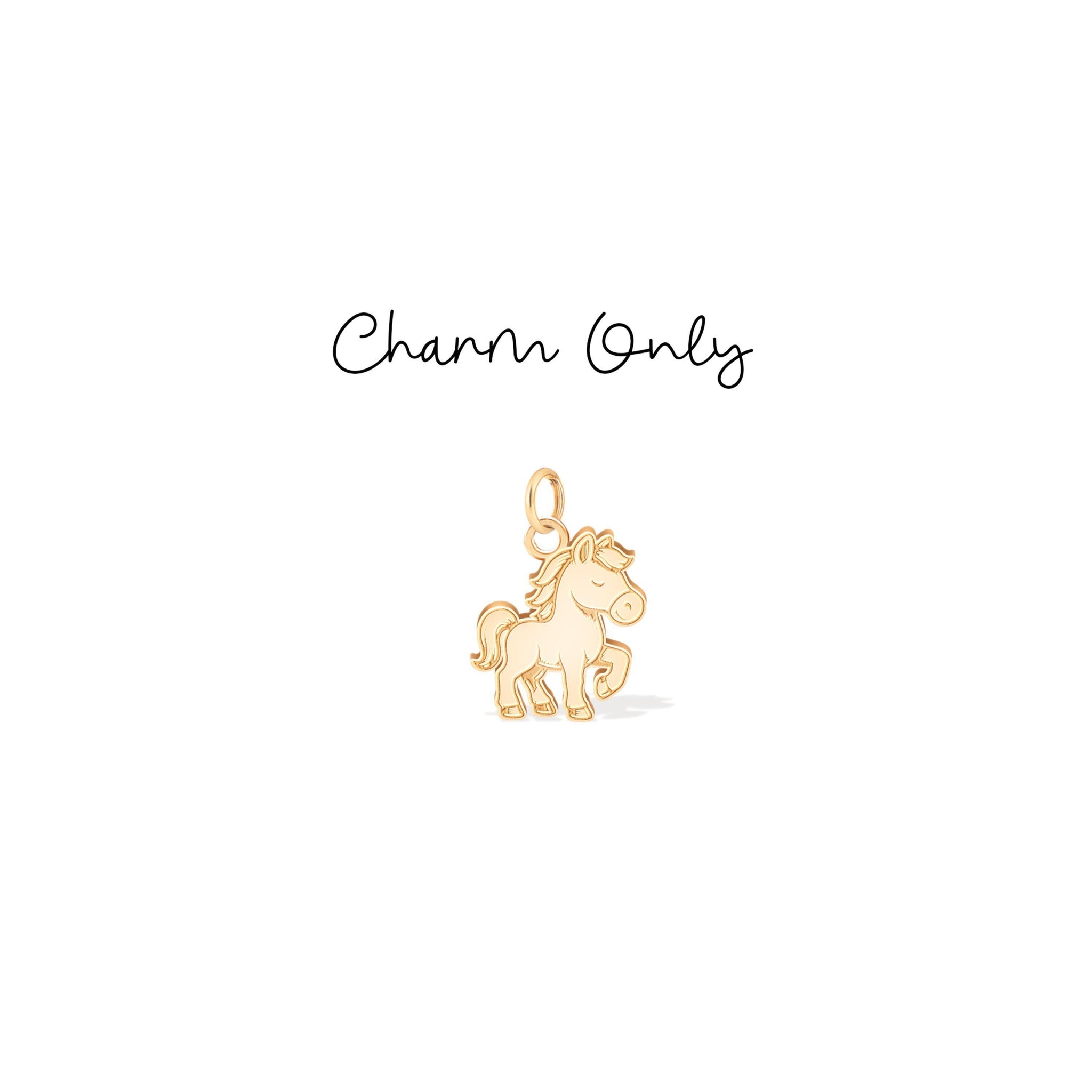 Leaping Horse Pony Pendant Necklace