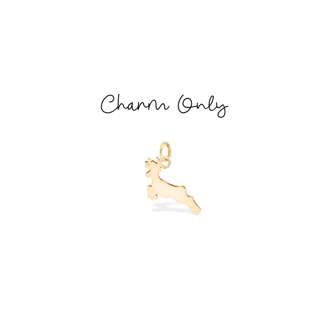 Leaping Reindeer Pendant Necklace